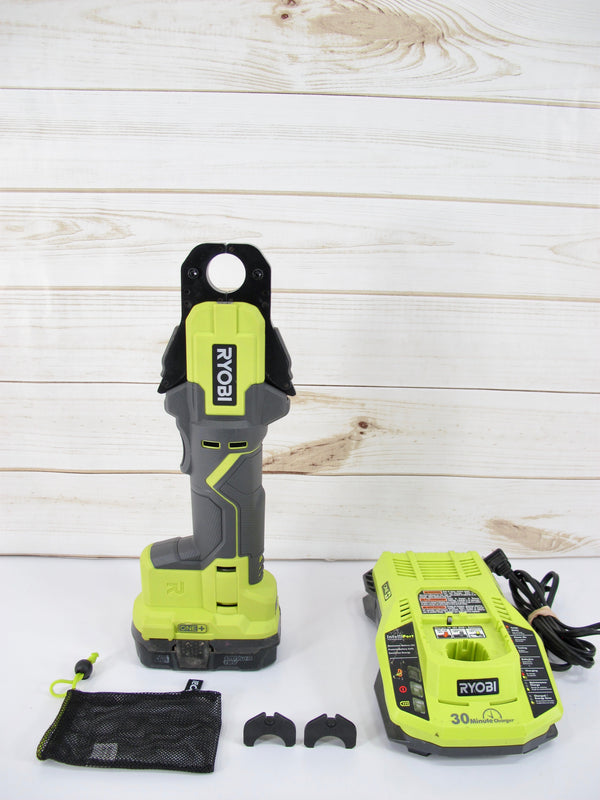Ryobi P661 18-Volt ONE+ Cordless PEX Crimp Ring Press Tool with Battery and Charger
