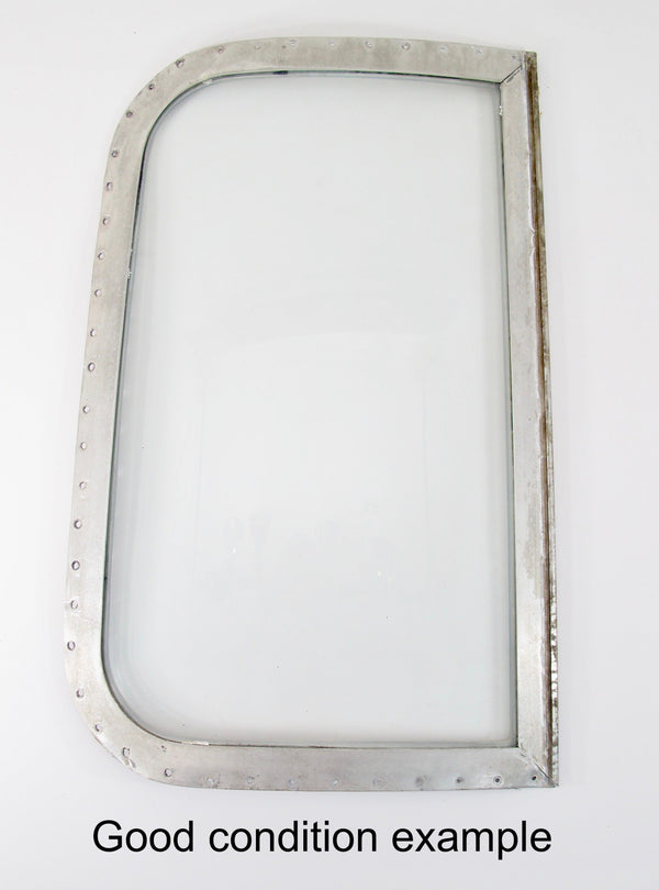 Airstream Curb Side Front Single Pane Glass Curved Wing Window for 1969-Mid 70s