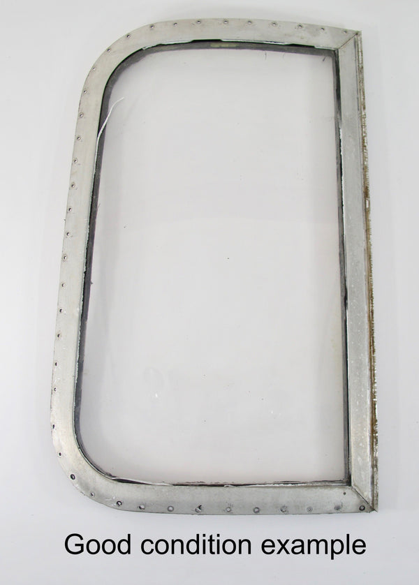 Airstream Curb Side Front Single Pane Lexan Plexiglass Curved Wing Window for 1970s-80s Trailers