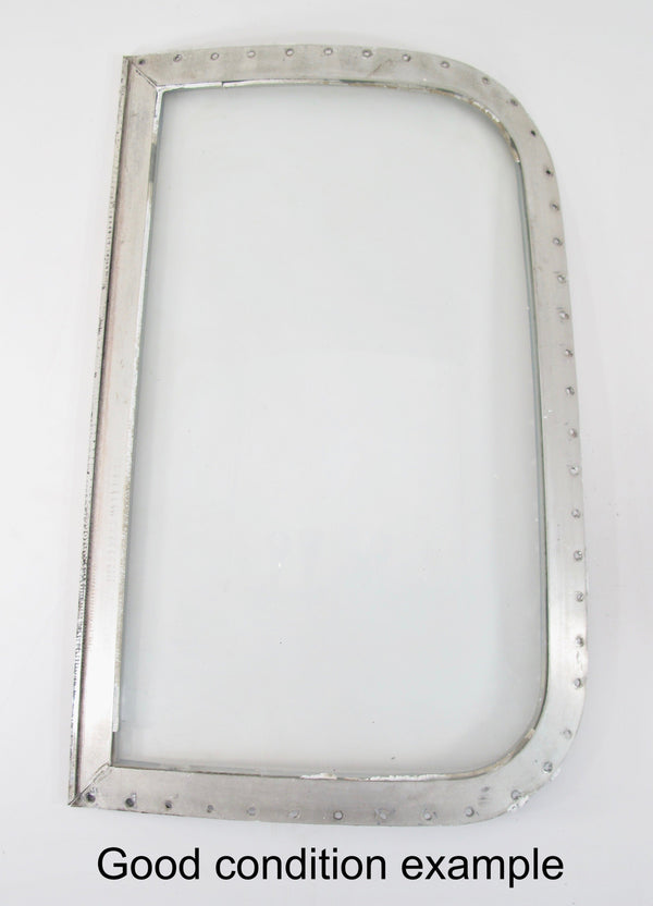 Airstream Street Side Front Single Pane Glass Curved Wing Window for 1969-mid 70s Trailers