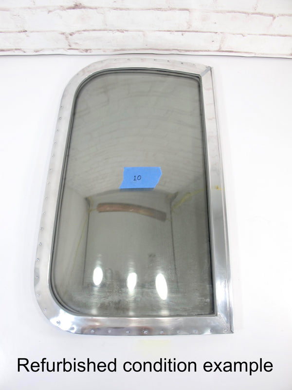 Airstream Curb Side Front Double Pane Glass/Glass Curved Wing Window for Mid 70s + Trailer