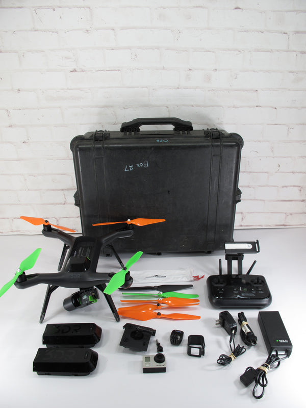 3DR Solo Quadcopter Smart Drone w/ Gimbal & GoPro Hero 3 & Lots of Accessories