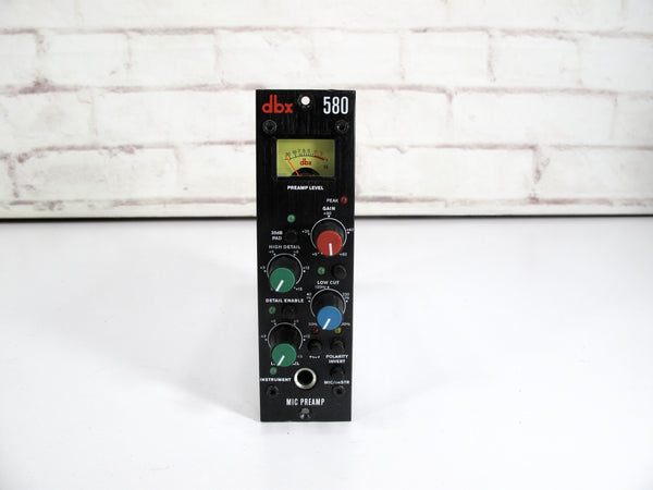 DBX 580 Microphone/Instrument Solid State Single Channel Mic Preamp VU Meter