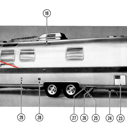 #1 Front Upper Corner Road Side Exterior Clearance Light Housing for Mid 70s + Trailers - ZeereeZ