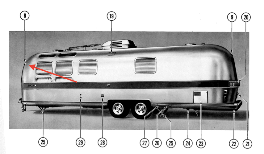 #1 Front Upper Corner Road Side Exterior Clearance Light Housing for Mid 70s + Trailers - ZeereeZ