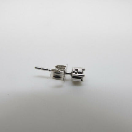 10k White Gold & Diamond Cluster .07 Ct Single Stud Earring - ZeereeZ