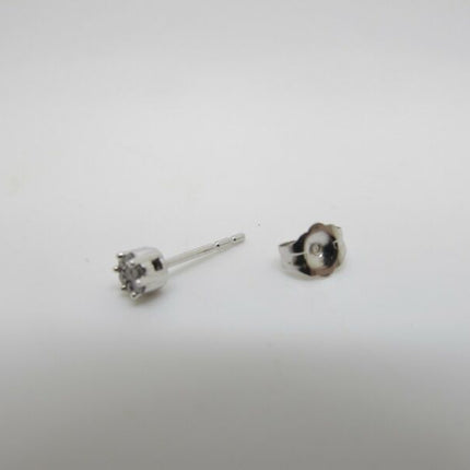 10k White Gold & Diamond Cluster .07 Ct Single Stud Earring - ZeereeZ