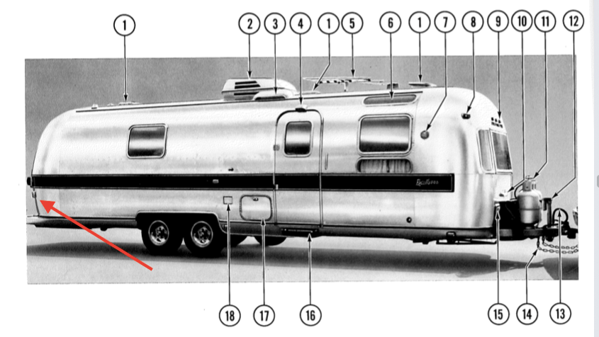 #11 Exterior Rear Curb Side Reflector Aluminum Housing for Mid 70s + Airstream Trailers - ZeereeZ