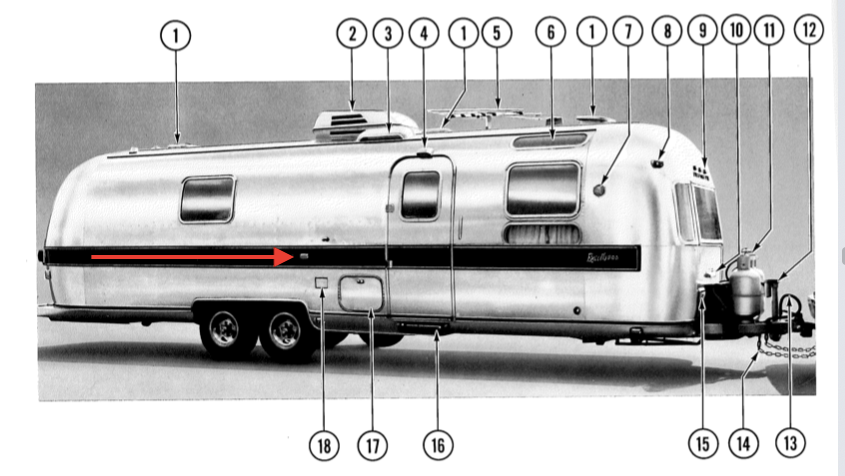 #13 Mid Street or Curb Side Aluminum Marker Light Housing for Mid 70s + Airstream Trailers - ZeereeZ