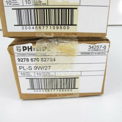 19 New Philips PLS 9W/27 Compact Flourescent Light Bulbs 34257 G23 9W - ZeereeZ