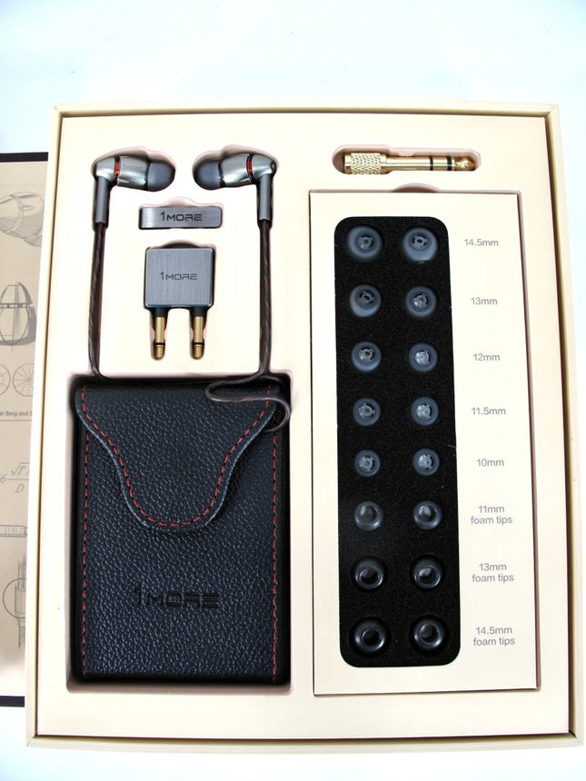 1MORE Quad Driver Hi - Res In Line Control Copper Wire In Ear Earphones 1MEJE0032 - ZeereeZ