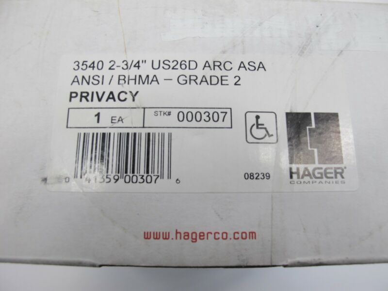 2 Hager 3540 2 - 3/4 & General Lock L1 Series L153R Commerical Privacy Leverset - ZeereeZ