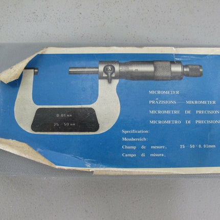 25 - 50mm 0.01mm Grad. Metric Outside Micrometer Machinist Caliper - ZeereeZ