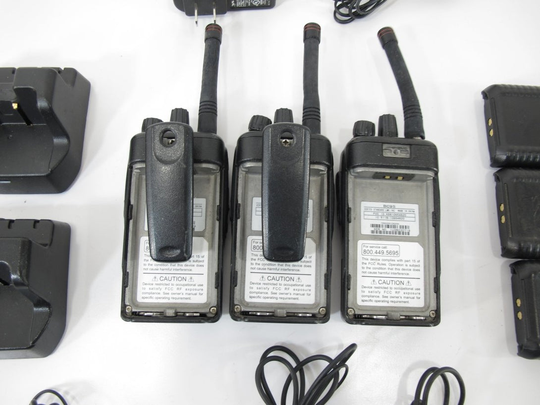 3 Vertex Bearcom BC95 Two Way Radios and Accessories Untested - ZeereeZ