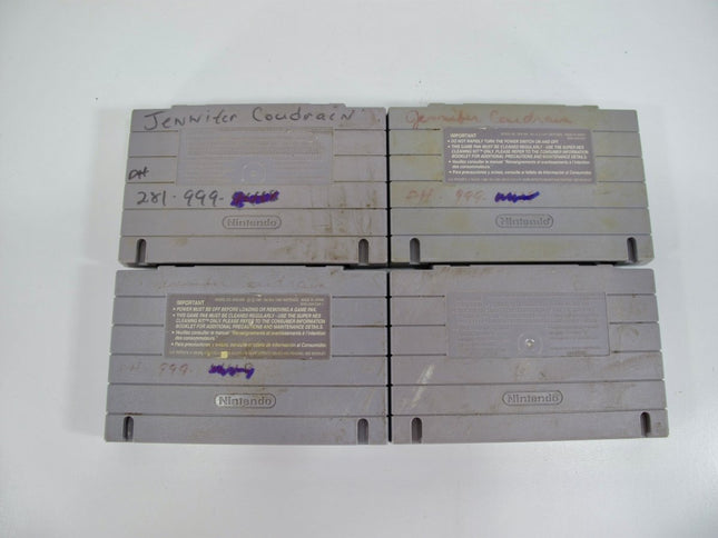 4 Vintage SNES Games Lion King Taz - Mania Pac - Man 2 Buster Busts Loose - ZeereeZ