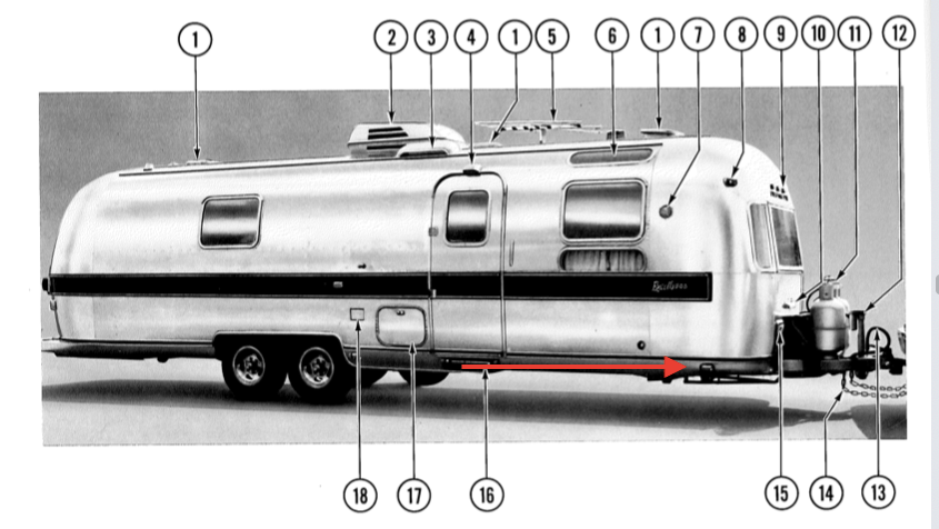 #6 Front Curb Side Lower Aluminum Marker Reflector Housing for Mid 70s + Airstream Trailers - ZeereeZ