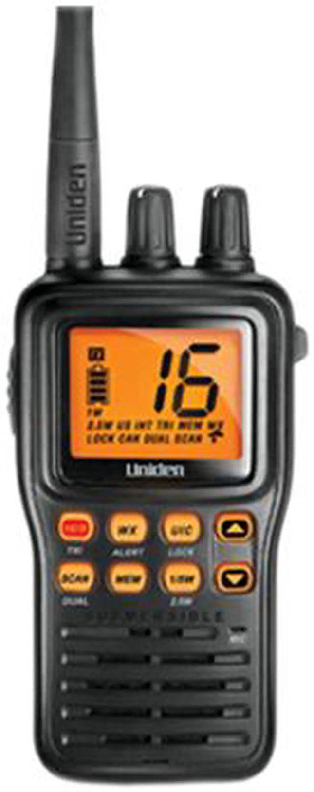Uniden MHS75 Submersible Handheld Two-Way VHF Marine Radio with Charger