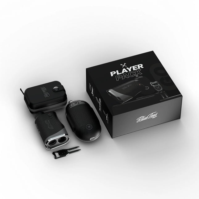 Blue Tees Golf Player Pack Go BU-B-PPGB-BK 2024 Golf Rangefinder Bundle w/ S3 Max Rangefinder