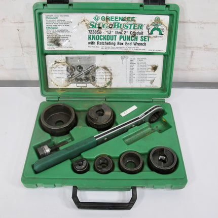 Greenlee 7238SB Slug Buster Knockout Punch Set Kit 1/2”- 2” Conduit Size
