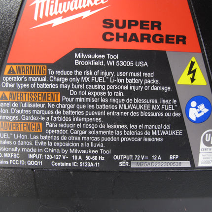 Milwaukee MXFSC MX FUEL Super Charger 2X Faster to Full Battery Charger