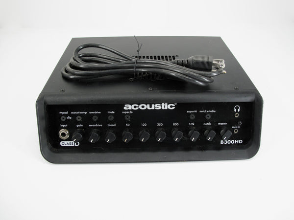 Acoustic B300HD 300W Compact Amp Bass Guitar Head Amplifier