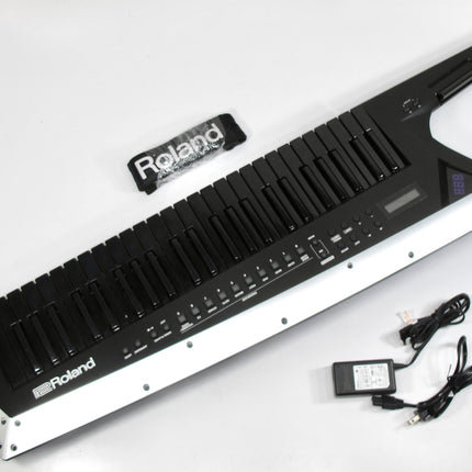 Roland AX-EDGE-B 49 Key Portable Keyboard Synthesizer Black Silver Keytar