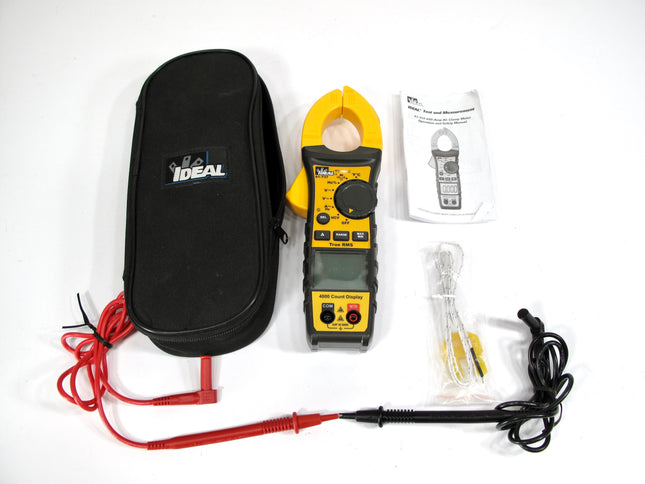 IDEAL 61-737 400Amp 600V AC/DC Digital TRMS Clamp Meter with NCV and Temp Audible Alert