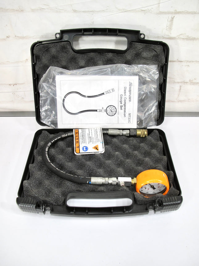 Snap On MT33C Diesel Compression Gauge W/ Extra Adapter