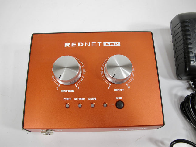 Focusrite RedNet AM2 Dante Headphone Amp Line Out Interface