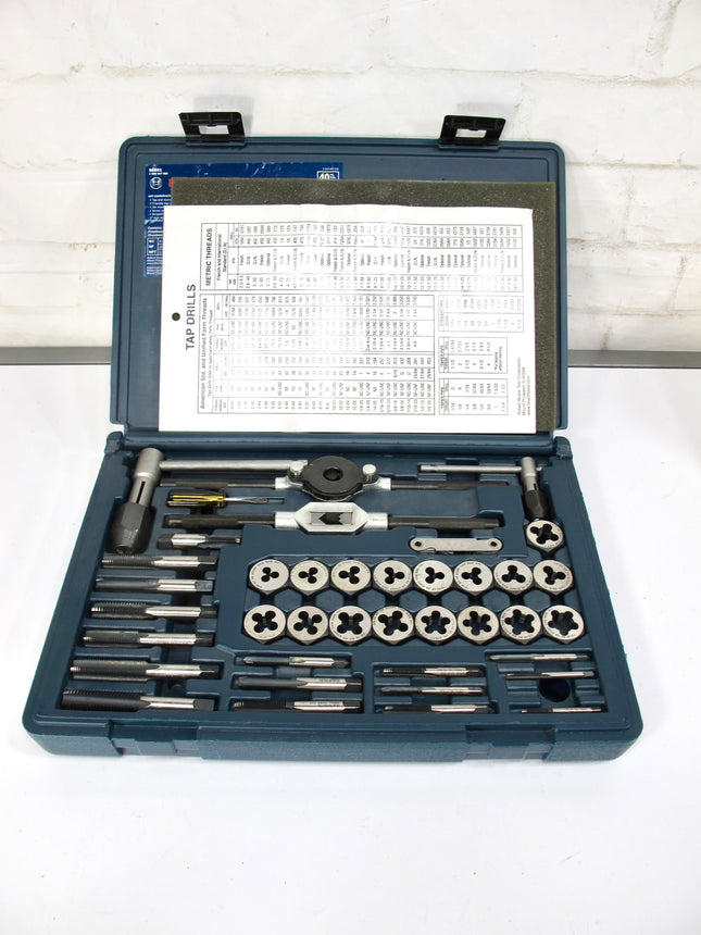 Bosch 96501 40 Piece SAE #4-40,-1/2-20 NPT Professional Tap & Die Set