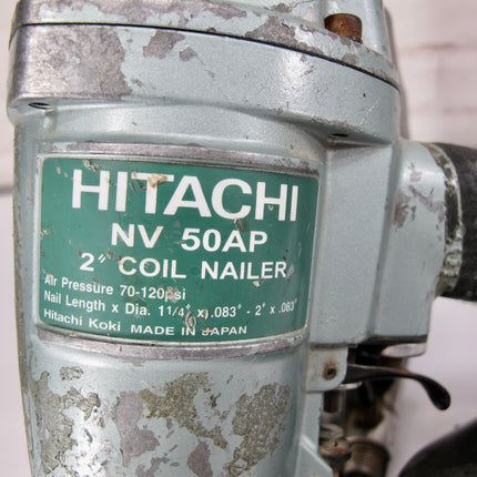 HITACHI NV 50AP2 2" Pneumatic Air Coil Nailer with Plasti-Tacker Plus