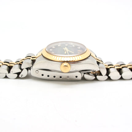 Rolex Oyster Perpetual Two Tone 18k Gold/SS Diamond Ladies Automatic Watch 76193