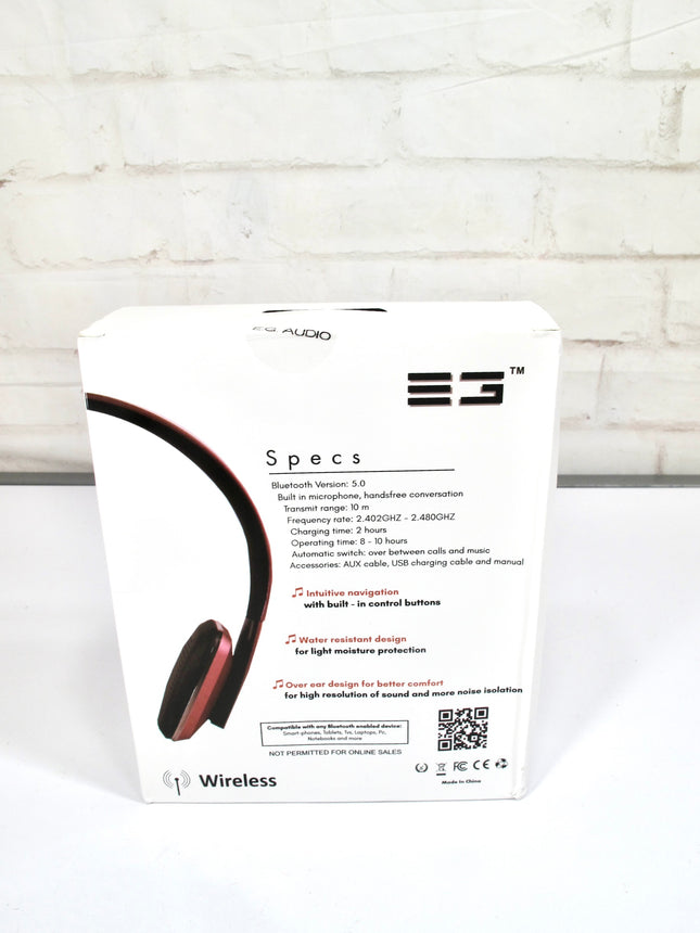 EG AUDIO Wireless Bluetooth Headphones With Built In Mic Rose Gold NIB Sealed