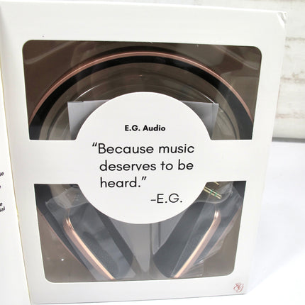 EG AUDIO Wireless Bluetooth Headphones With Built In Mic Rose Gold NIB Sealed