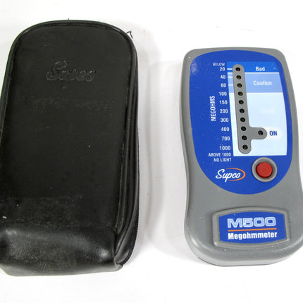 SUPCO M500 Megohmmeter Below 20 to Above 1000 Megohms