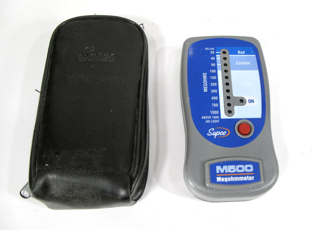 SUPCO M500 Megohmmeter Below 20 to Above 1000 Megohms