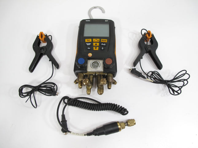 Testo 557 Smart Digital Bluetooth HVAC Manifold w/ Temperature Clamps