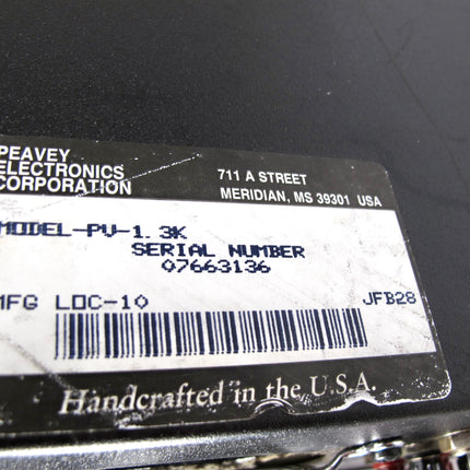 PEAVEY PV-1.3K 1000 Watt Professional Stereo Power Amplifier