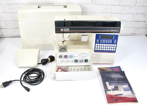 Husqvarna 400 Computer Sewing Machine with Pedal and Accessories