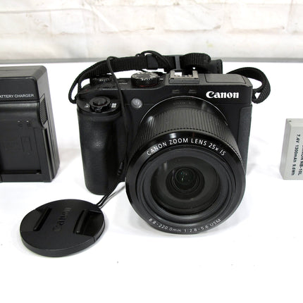 Canon PowerShot G3X 20.2 MP Digital 24-600mm Zoom SLR Camera - Black Charger 64GB Card