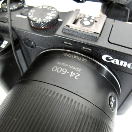 Canon PowerShot G3X 20.2 MP Digital 24-600mm Zoom SLR Camera - Black Charger 64GB Card