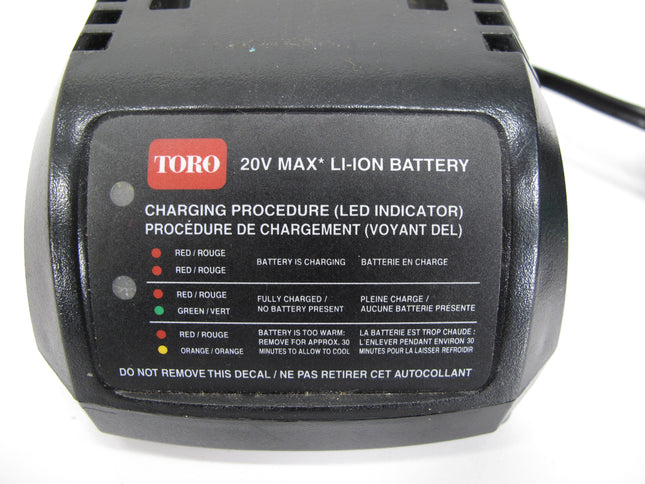 Toro 88500 OEM 20V MAX Lawn Equipment Battery Charger