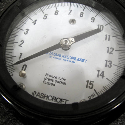 Ashcroft Duragauge Plus Q-586 9445-08 1008 9 Gauge 0-15 PSI & 0-30 PSISet w/ Case