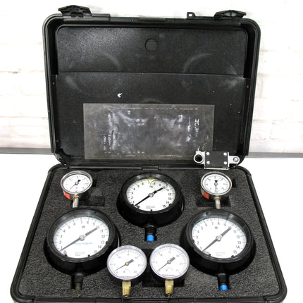 Ashcroft Duragauge Plus Q-586 9445-08 1008 9 Gauge 0-15 PSI & 0-30 PSISet w/ Case