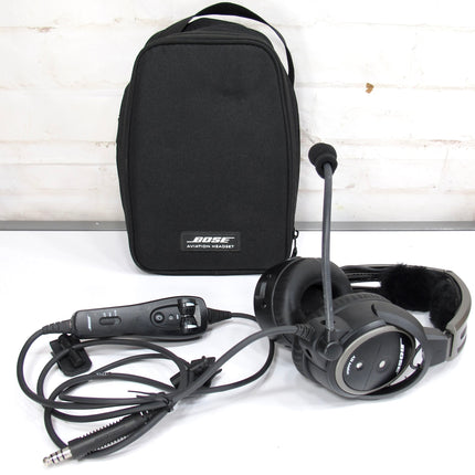 Bose A20 Professional Aviation Pilot  ANR Headset Non Bluetooth with  U174 Single Helicopter Plug