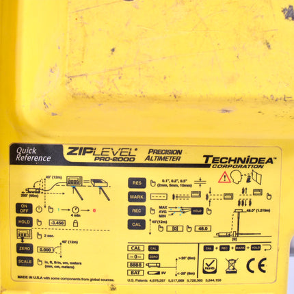 Technidea Pro 2000 Zip Level High Precision Digital Elevation Altimeter w/ 100ft Cord
