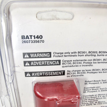 Bosch BAT140 14.4V 2.0Ah Nickel-Cadmium NiCd Replacement Battery Pack Red