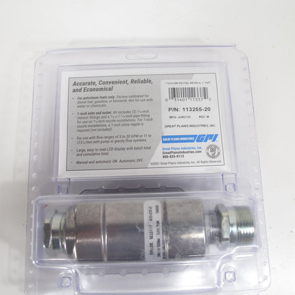 GPI 01A Series 3-30GPM Digital In-Line Fuel Meter 01A31GM
