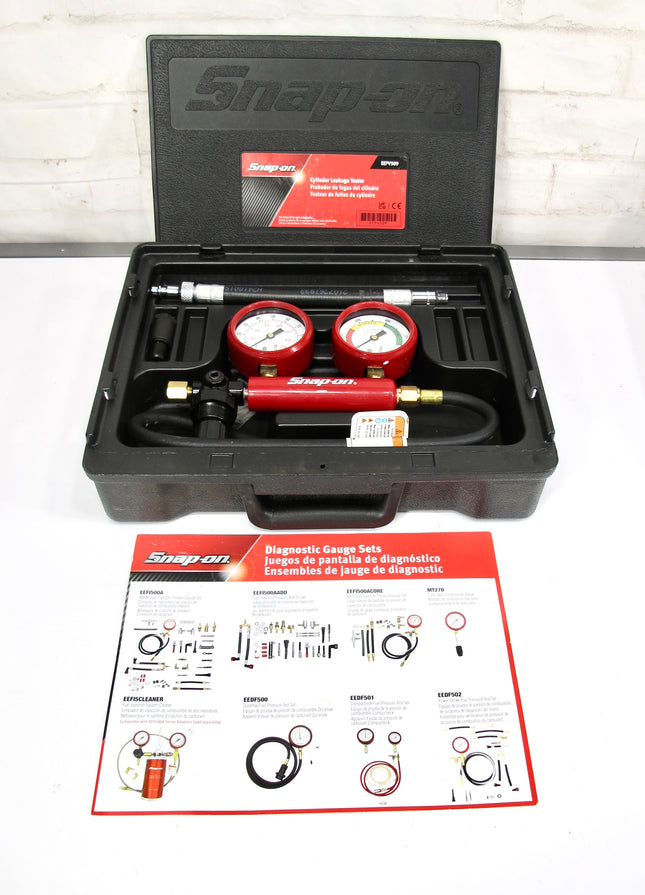 Snap On EEPV509 Cylinder Leakage Leak Down Tester and Gauge Set