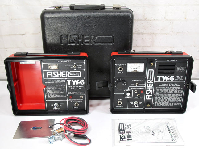 Fisher Research Labs TW-6 Pipe & Cable Locator Transmitter Receiver Kit